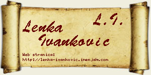 Lenka Ivanković vizit kartica